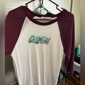 Women’s Obey Baseball Tee